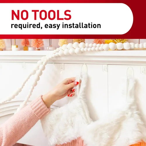 Vista 8 de Command Clear - Paquete de ganchos y tiras variados para colgar hasta 19 artículos, organiza sin daños