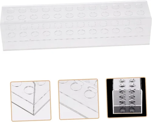 Vista 9 de Acrylic 24-Hole Makeup Pen Holder Storage Rack Cosmetic Display Case for Artists Detachable Organizer for Pens and Tools