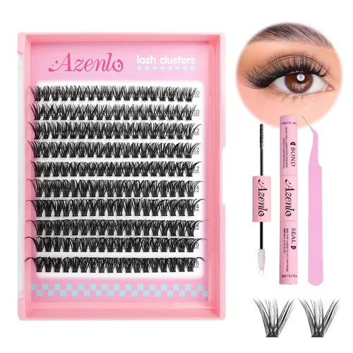 Vista 8 de Kit de racimos de pestañas naturales, racimos de pestañas Wispy, 120 unidades, extensiones de pestañas en racimo, rizado C, pestañas individuales