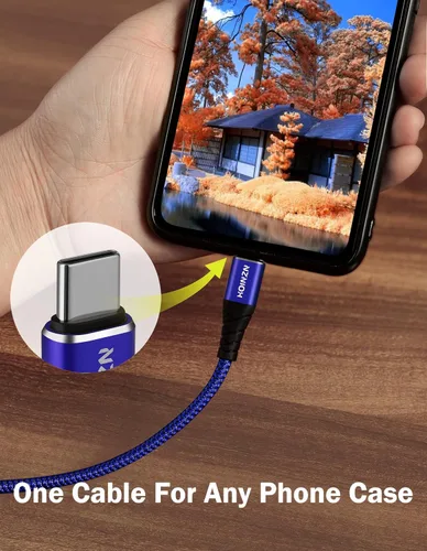 Vista 3 de Cable USB C [2 unidades, 6 pies], cable de carga rápida tipo C 3A trenzado duradero compatible con Samsung Galaxy A20 A50 A51 A71, S20 S10 S9 S8