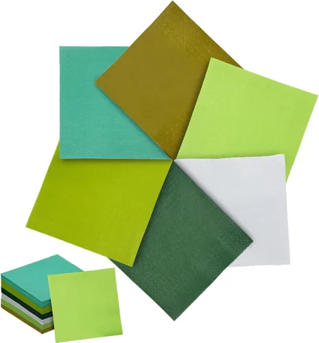 Vista 51 de Servilletas de cóctel de 24 colores de 5 x 5 pulgadas desechables servilletas de papel para bebidas para cóctel, boda, cena, fiesta de cumpleaños