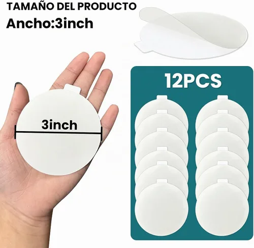 Vista 2 de Birllaid Kit de Reparación de Parches Inflables de 12 Piezas Impermeable, Parche de Reparación de Piscina de 3", Parche de Reparación TPU