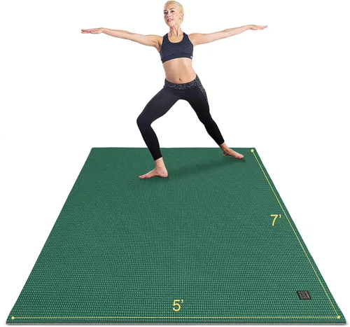 Vista 10 de GXMMAT Large Yoga Mat 6'x4'/6'x6'/7'x5'(7mm/9mm), Extra Thick Workout Mats for Home Gym Flooring,Ultra Comfortable Non-Slip Quick Resilient Barefoot
