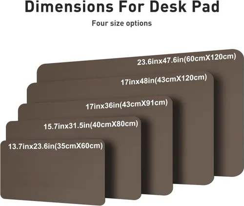 Vista 699 de Aothia Protector de escritorio de cuero, alfombrilla para mouse, alfombrilla de escritorio de oficina, 31.5 x 15.7 pulgadas, secante de escritorio