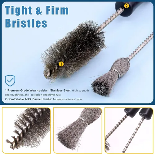 Vista 4 de Glarks Kit de cepillo de limpieza para asiento de copa de manguito de inyector de 6 piezas, reemplazo AP0084 AP0085 3252 compatible con Ford