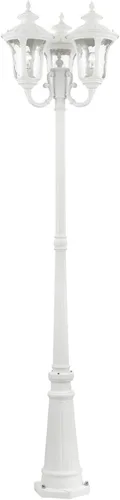 Vista 5 de Livex Lighting 7866-13 7866-03 Soporte de poste tradicional para exteriores de tres luces de la colección Oxford en acabado blanco