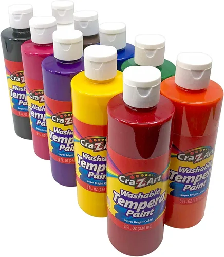 Vista 2 de Cra-Z-Art Paquete a granel de pintura de témpera y purpurina lavable, 18 unidades, colores surtidos