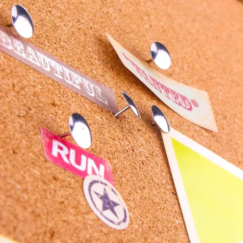 Vista 4 de Yalis Chinchetas 500 unidades, 3/8 pulgadas Chinchetas Redondas de Acero para Oficina para Tablero de Corcho (Plateado)