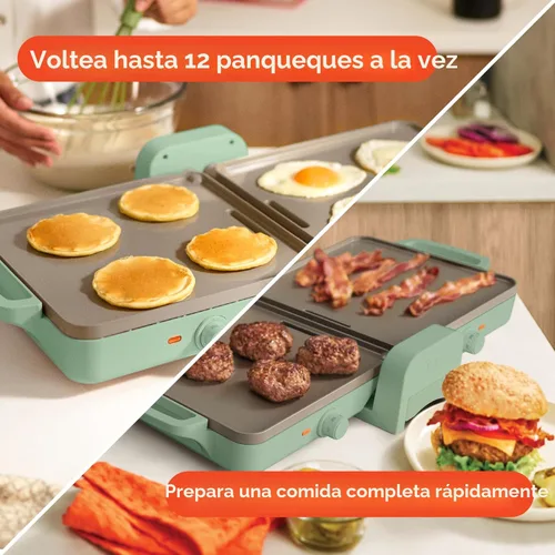 Vista 4 de Bella Plancha de cerámica plegable Fold-n-Store de doble temperatura de 10" x 20", utensilios de cocina que se adaptan a cualquier lugar™