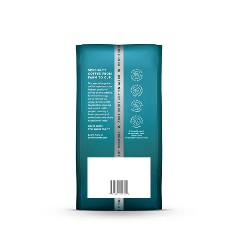 Vista 2 de Caribou Coffee, Medium Roast Ground Coffee, 100% Arabica Coffee - Caramel Flavored 66 Ounces (6 Bags of 11 Ounces)