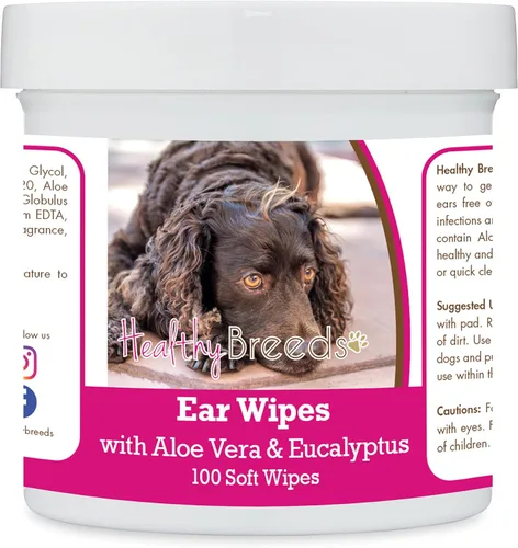 Vista 49 de Healthy Breeds Shih Tzu Toallitas de limpieza de oídos con aloe y eucalipto para perros, 100