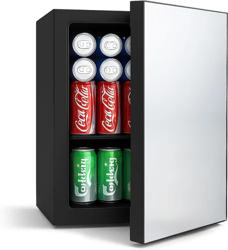 Vista 13 de Doghly Minirefrigerador de 0.9 pies cúbicos, para 24 latas, puerta lisa, control de temperatura manual en la parte trasera, compacto, silencioso
