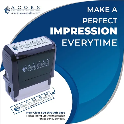 Vista 8 de Sello grande autoentintado por Avion, tinta burdeos Tinta borgoña