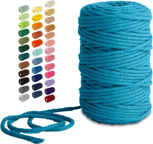 Vista 90 de Nook Theory Hilo de macramé de 3mm 109 yardas - Cuerda de macramé suave de 4mm, 5mm perfecta para nudos - Suministros de macramé para colgadores