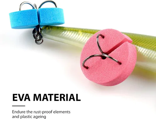 Vista 3 de Cubiertas de gancho de pesca, capó de gancho, protectores de gancho agudos, talla única, sin enredos, material EVA, tapas de gancho de pesca que