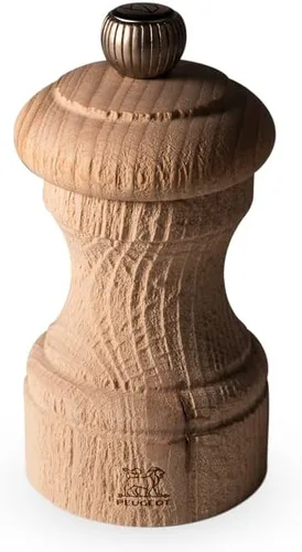 Vista 2 de Peugeot Bistro Nature - Juego de molinos de sal y pimienta de 4 pulgadas, con cuchara de madera para especias