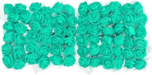 Vista 54 de MECCANIXITY Cabezas de rosas artificiales, mini flores sintéticas negras de 0.8 a 1 pulgada para manualidades, decoración de bodas y fiestas