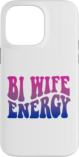 Vista 21 de iPhone 15 Pro Max Bi Wife Energy Bisexual Pride Bisexual Flag Retro Vintage Case