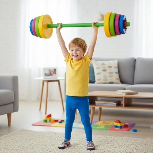 Vista 6 de Juego de pesas ajustables para llenar con arena o agua, para niños