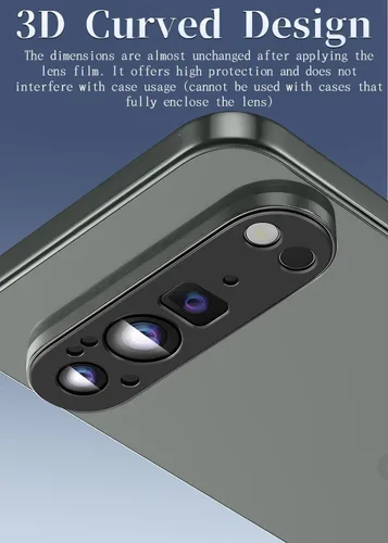 Vista 8 de ZXZone Protector de lente de cámara para Google Pixel 10 Pro XL, aleación de aluminio de fuerte adherencia y material de cristal de zafiro