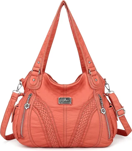 Monederos y bolsos de mano de moda para mujer, bolsos de hombro con asa superior, bolsos de cuero sintético