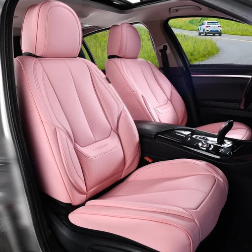 Vista 25 de Coverado Fundas de asiento de automóvil, fundas de asiento delantero, funda de asiento de automóvil beige, protector de asiento de automóvil