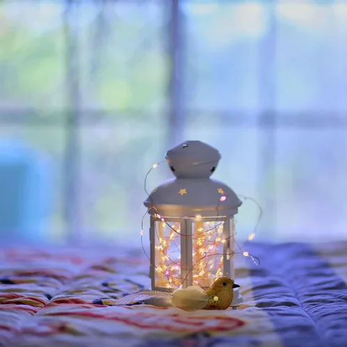 Vista 7 de Yiaht Paquete de 24 luces de hadas que funcionan con pilas, 7 pies, 20 luces LED impermeables de Navidad, alambre plateado, luciérnaga, luna