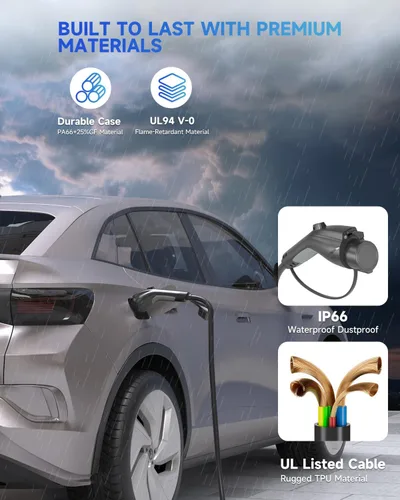 Vista 8 de EVDANCE Cable de extensión J1772, cable de extensión de cargador EV 32A, cable de carga de 21 pies para vehículo eléctrico de 110 V-240 V