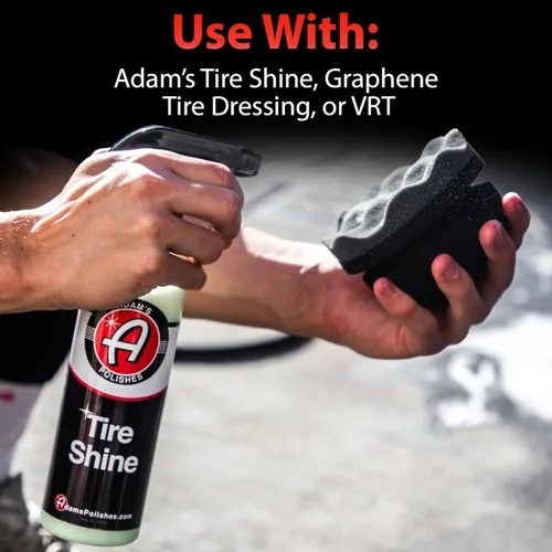 Vista 5 de Adam's Polishes Pro Neumático Agarre Hexagonal Aplicador - Herramienta de Esponja de Espuma para Brillo de Neumáticos y Detalles de Coche