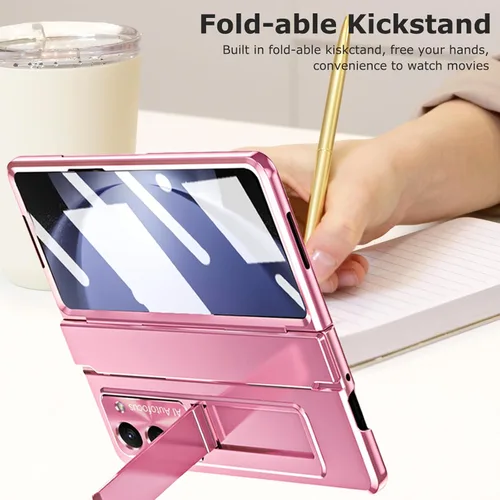 Vista 5 de Funda para Samsung Galaxy Z Fold 5 con protección de bisagra, [protector de pantalla integrado] diseño de una sola pieza, protector de lente