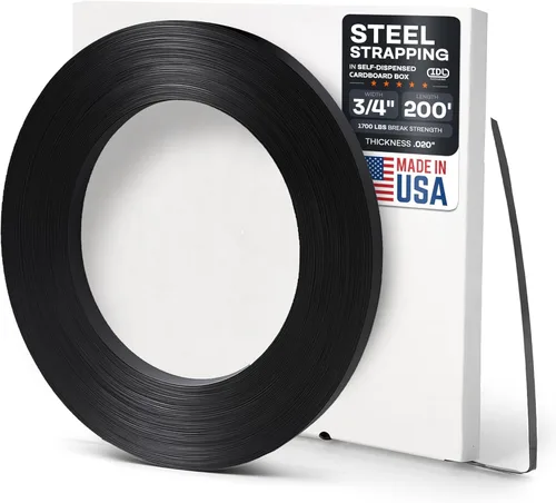 Vista 9 de IDL Packaging Bobina de fleje de acero de 1/2 "x 0.020" x 200 pies (resistencia a la rotura de 1100 libras) en caja de tablero autodispensada