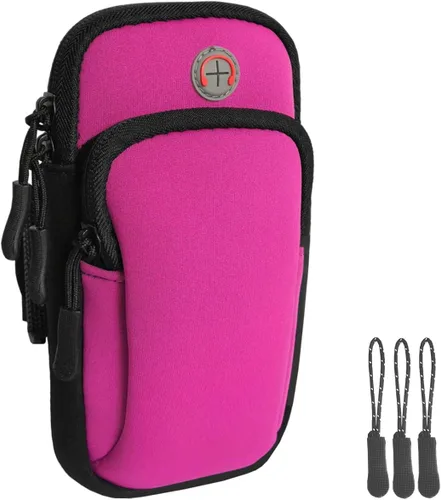 Vista 13 de Brazalete pequeño para llaves de teléfono celular, auriculares, Airpod con bolsillo oculto, funda protectora para teléfono, bolsillo