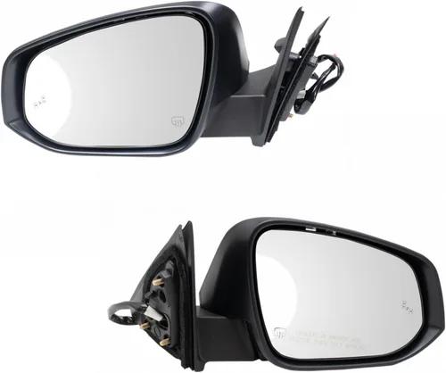 Vista 94 de TRQ Conjunto de 2 piezas de espejo lateral para conductor y pasajero, ajuste eléctrico, sin calefacción, sin memoria, color negro, compatible