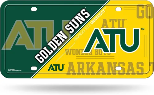 Vista 29 de NCAA etiqueta de metal para auto, negro