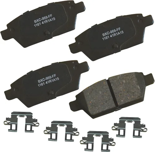 Vista 241 de Pastillas de freno traseras cerámicas Bendix Premium SBC1337 para Cadillac CTS 2014-2008, SRX 2016-2010, Chevrolet Camaro 2015-2010, Saab 9-4X 2011