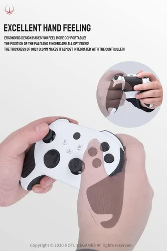 Vista 5 de Hotline Games 20 Plus Controller Grips para Xbox Series XS Controllers XSX XSS Controller antideslizante absorbente de sudor fácil de aplicar