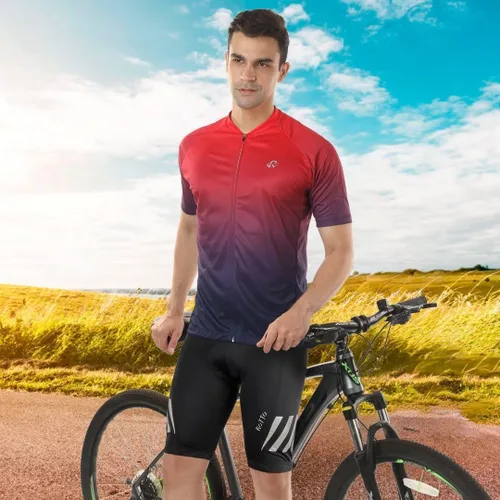 Vista 7 de ROTTO Pantalones cortos de ciclismo para hombre con acolchado de gel