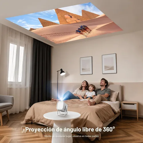 Vista 9 de Proyector 4K para Exteriores [Lanzamiento Corto/1200ANSI/Aplicaciones Integradas] con WiFi y Bluetooth, Proyector de Enfoque Automático con Soporte