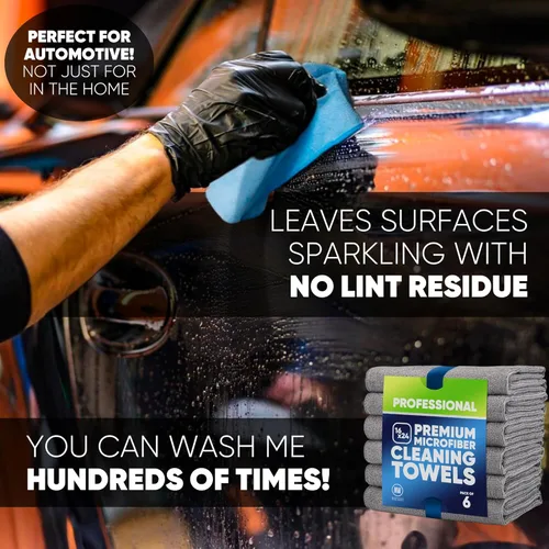 Vista 4 de Toallas de Cocina - Toallas de Microfibra con Tejido de Waffle Absorbentes, Sin Pelusas, Gruesas, Reutilizables, Comerciales, Suaves, para Manos