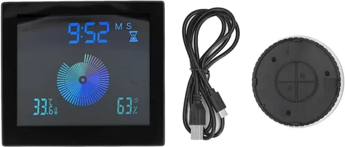 Vista 5 de Alvinlite Reloj de ducha resistente al agua, reloj digital de baño con alarma de temperatura interior, pantalla LCD grande, temporizador de pared