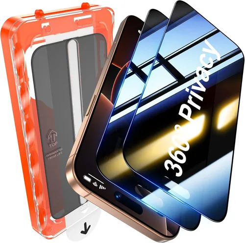 Vista 11 de UniqueMe Protector de pantalla de privacidad de 360° para iPhone 15 Pro Max