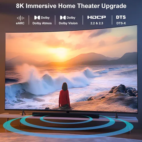 Vista 4 de BENFEI Cable HDMI a HDMI 8K, cable HDMI de ultra alta velocidad certificado 4K @240Hz, 8K @60Hz, HDMI 2.1, 6 pies, 48Gbps, carcasa de aluminio