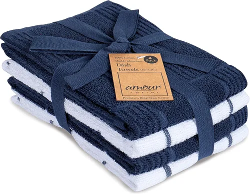Vista 10 de AMOUR INFINI Juego de 8 paños de cocina para lavar platos, altamente absorbentes, súper suaves, trapos reutilizables de secado rápido para limpiar