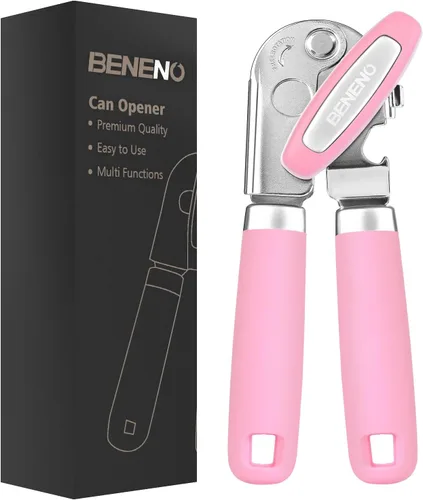 Vista 10 de Beneno Abrelatas Manual de Servicio Pesado con Imán, Hoja de Acero al Carbono Afilada Duradera con Corte Suave, Perilla Grande que Ahorra Esfuerzo