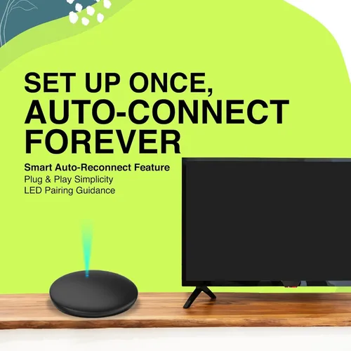 Vista 4 de Transmisor de TV para audífonos Bluetooth transmisor de audio inalámbrico con estéreo digital, fácil emparejamiento, entradas ópticas y analógicas