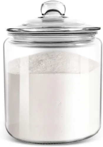 Vista 9 de Masthome Juego de 2 tarros de almacenamiento de vidrio, tarro de galletas de 1 galón para almacenamiento de alimentos, tarros de vidrio herméticos
