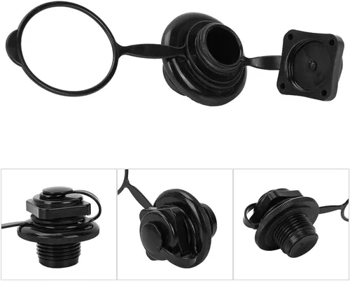 Vista 6 de Alomejor Válvula inflable, válvula de tornillo de 0.945 in boquilla de PVC para kayak, balsa, canoa, reparaciones, campistas, pescadores