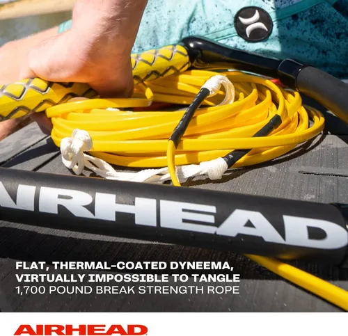 Vista 4 de AIRHEAD Dyneema - Cuerda de wakeboard de línea plana, 4 secciones, 70 pies, varios colores disponibles