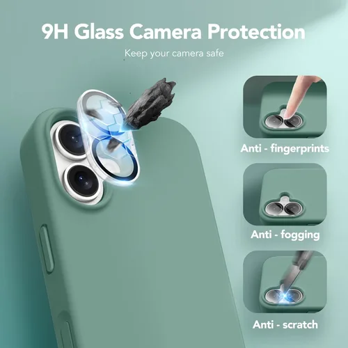 Vista 704 de GONEZ Funda magnética para iPhone 14, compatible con Magsafe, con protector de pantalla + protector de cámara, forro de microfibra antiarañazos
