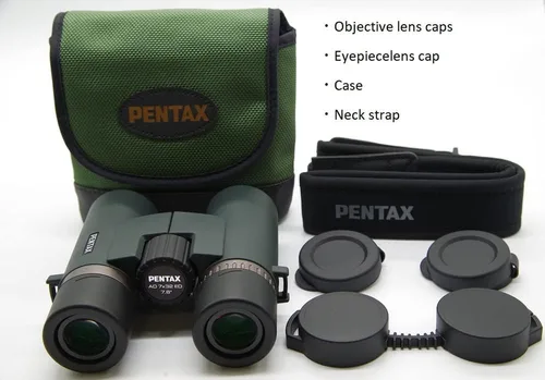 Vista 2 de PENTAX Binoculares AD 7x32 ED para observación de la naturaleza, revestimiento múltiple completo, construcción impermeable